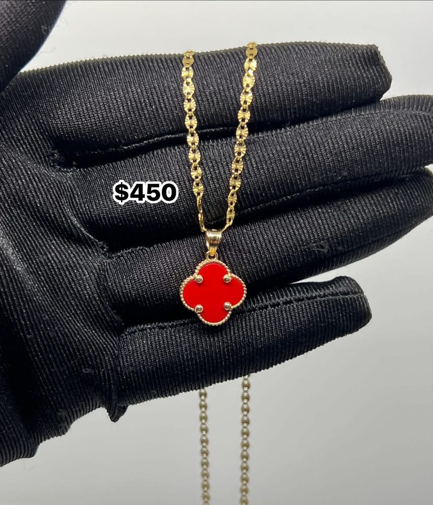 Rojo para las malas vibras Cadena y dije disponible